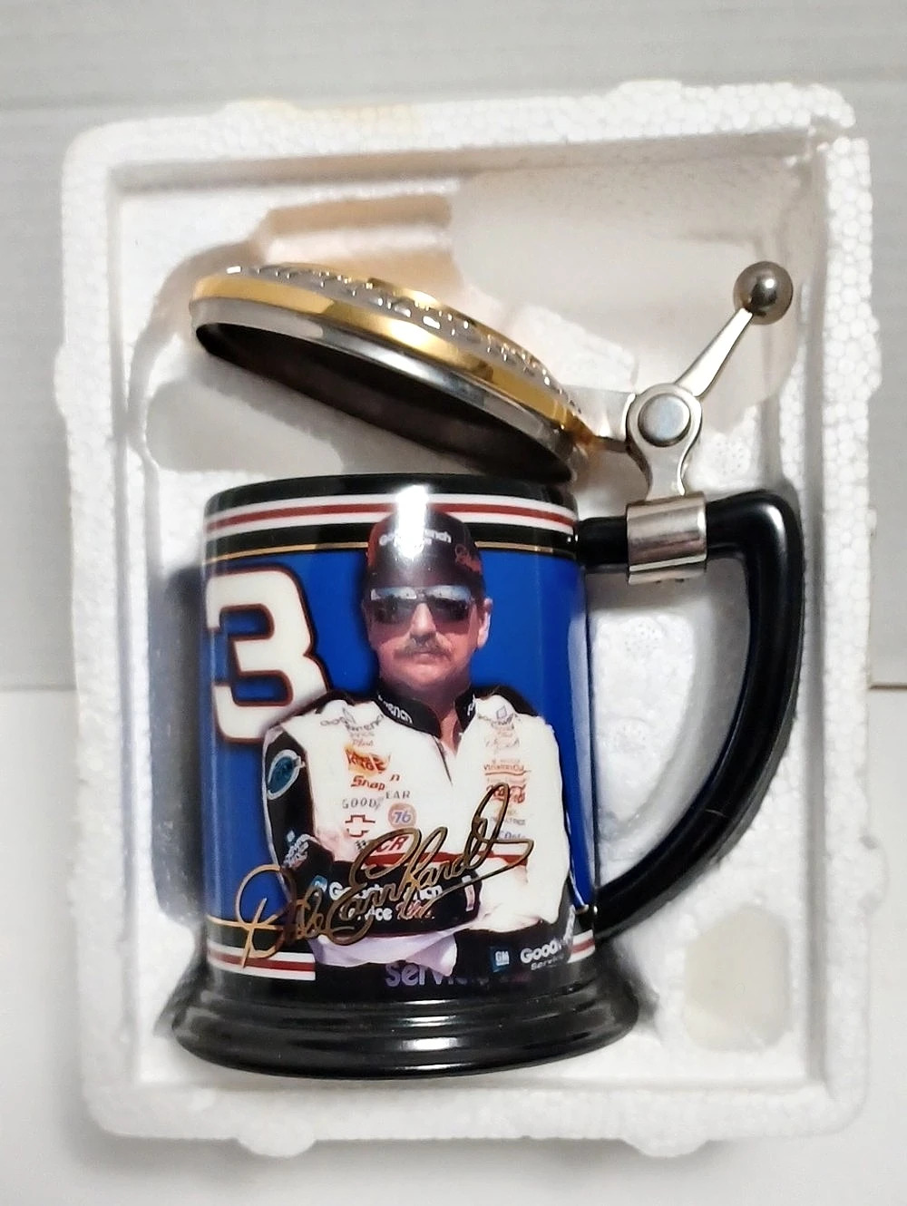 The Franklin Mint Dale Earnhardt The Intimidator Collector Tankard Beer Stein